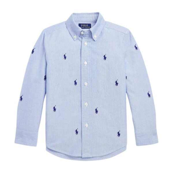 総柄ポニー刺繍 オックスフォードシャツ